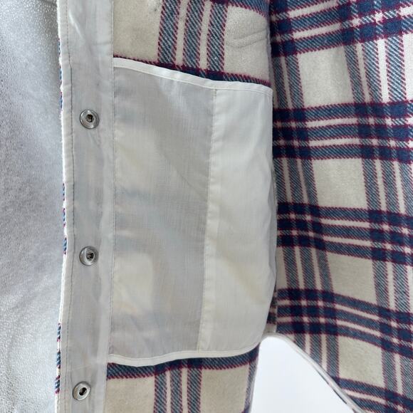 Joie Boyfriend Plaid Wool Blend Snap Front Shacket Jacket Womens XS - Picture 7 of 8